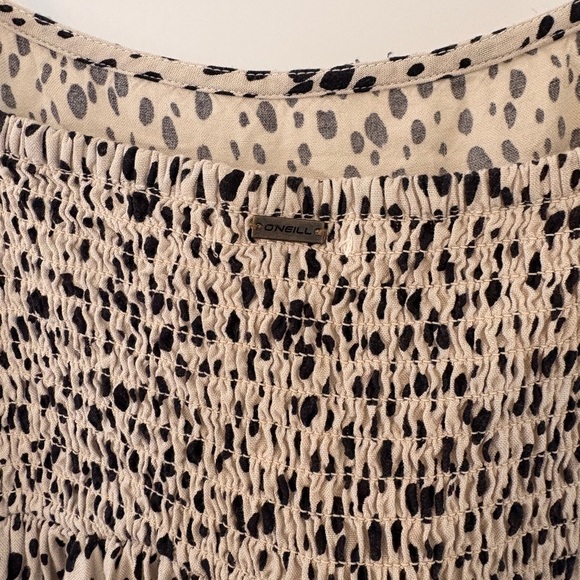 O'Neill Black and White Spotted Babydoll Tank - Picture 5 of 6